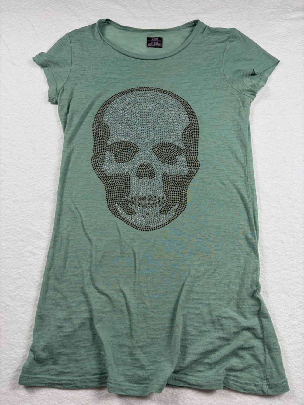 e.vil Mint Green Tee with Black Label